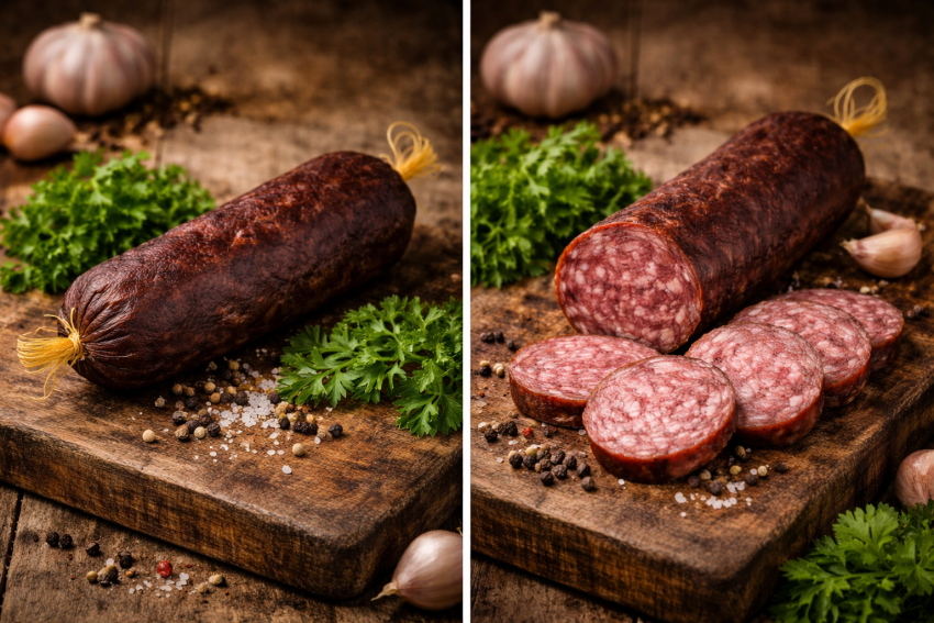 Heimatwurst Rindersalami Steinsalz